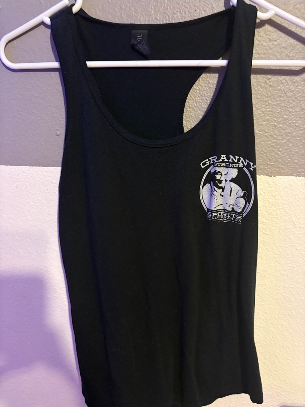 Black Graphic Tank Top